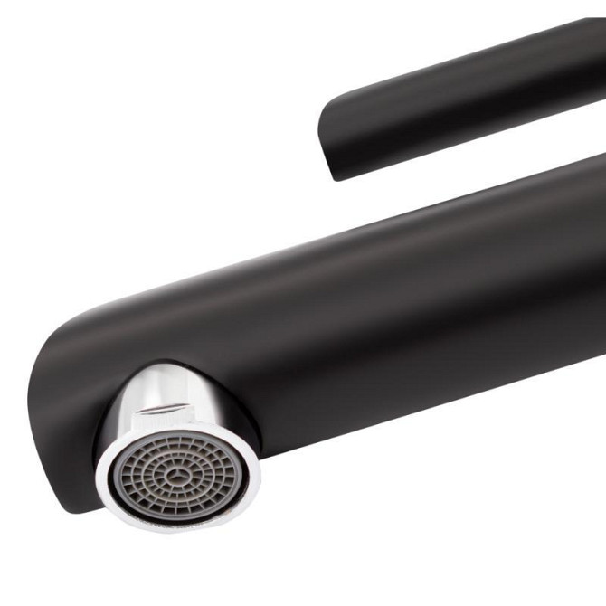 Змішувач для раковини Qtap Grand QTGRABCR001F (k35), одноважільний, низький, Chrome/Black Харків - фото 5