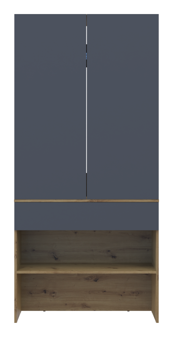 Прихожая Doros Сплит 94х39х200 см Дуб артизан/Графит (DRS-011469) Львов - изображение 2