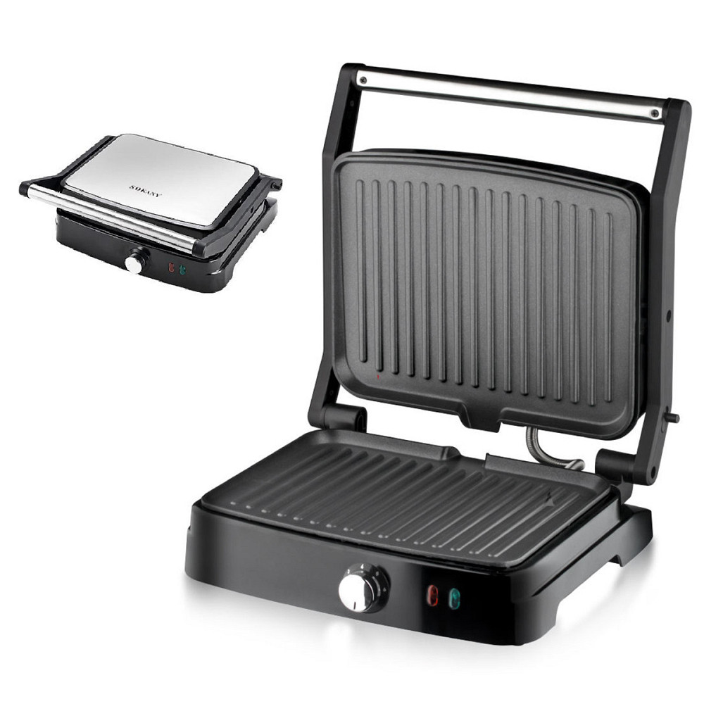 Sokany Гриль контактний Sokany 2000 Вт з антипригарним покриттям SK204SS Київ - фото 1