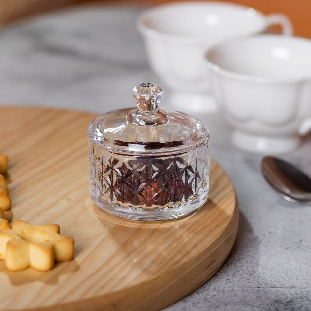 Цукерниця скляна з кришкою Ø 6.5 см HP-YH-30 Київ - фото 5