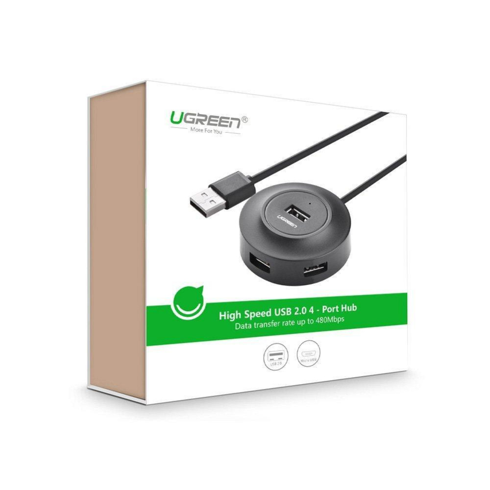 USB хаб/концентратор/разветвитель Ugreen на 4 USB 2.0 порта CR106 (Черный) Николаев - изображение 10