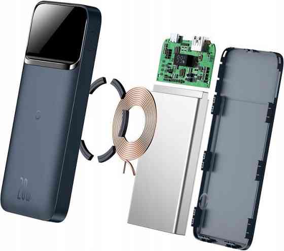 Беспроводной/Проводной PowerBank 10.000 мАч 3,7 В 3 порта с индуктивной зарядкой Baseus (PPMT-03) Нововолынск