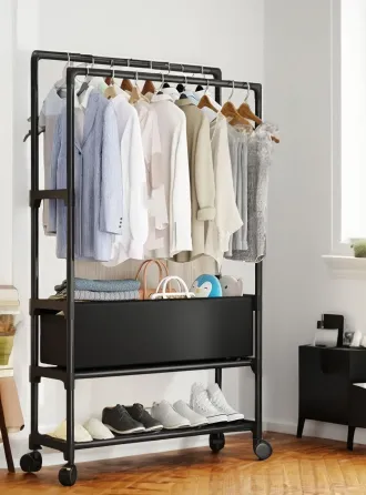 Стойка-вешалка на колесах для вещей и обуви (YH9918-3A) Коломия