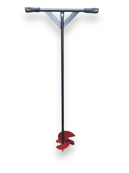 Бур садовий червоний з двома насадками (140мм та 170мм) Харків - фото 1