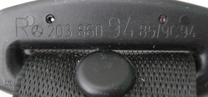Mercedes-Benz  A2038609485 9C94 Ремінь безпеки задній правий чорний C203 Sportcoupe C209 Одесса - изображение 2