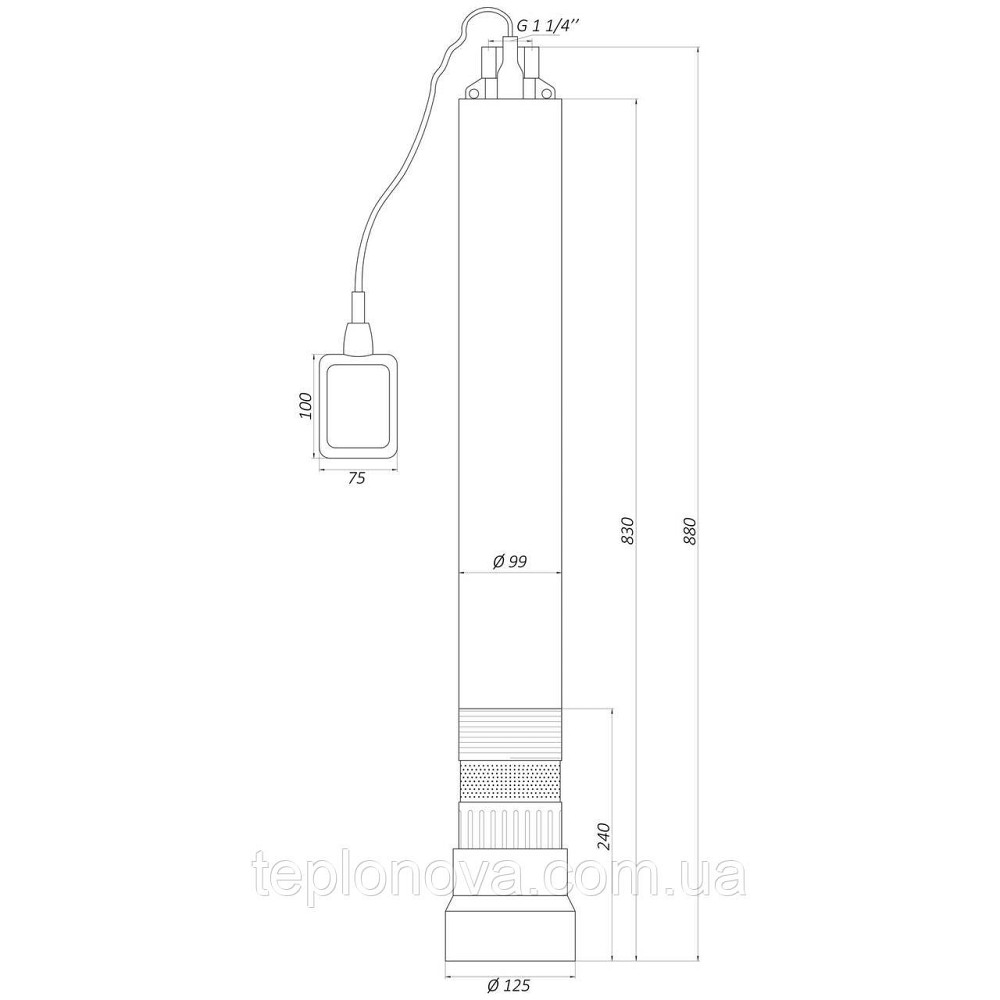 Насос колодезный OPTIMA OP 5,1- 10 F 1,1 кВт ( с поплавком ) Чернівці - фото 7