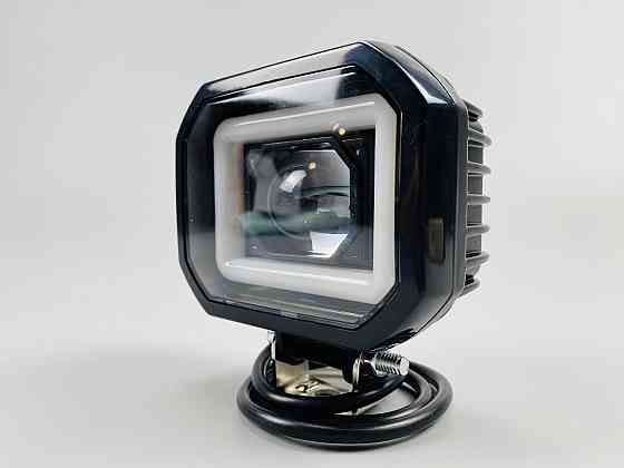 Фара LED квадратна 40W + LED кільце + велика лінза, додаткова протитуманна фара Мукачево