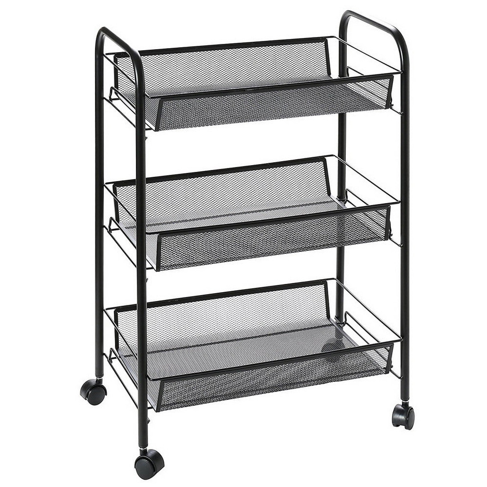 Металлическая этажерка на колесиках 63х27х45см,3 яруса SBR Киев - изображение 7