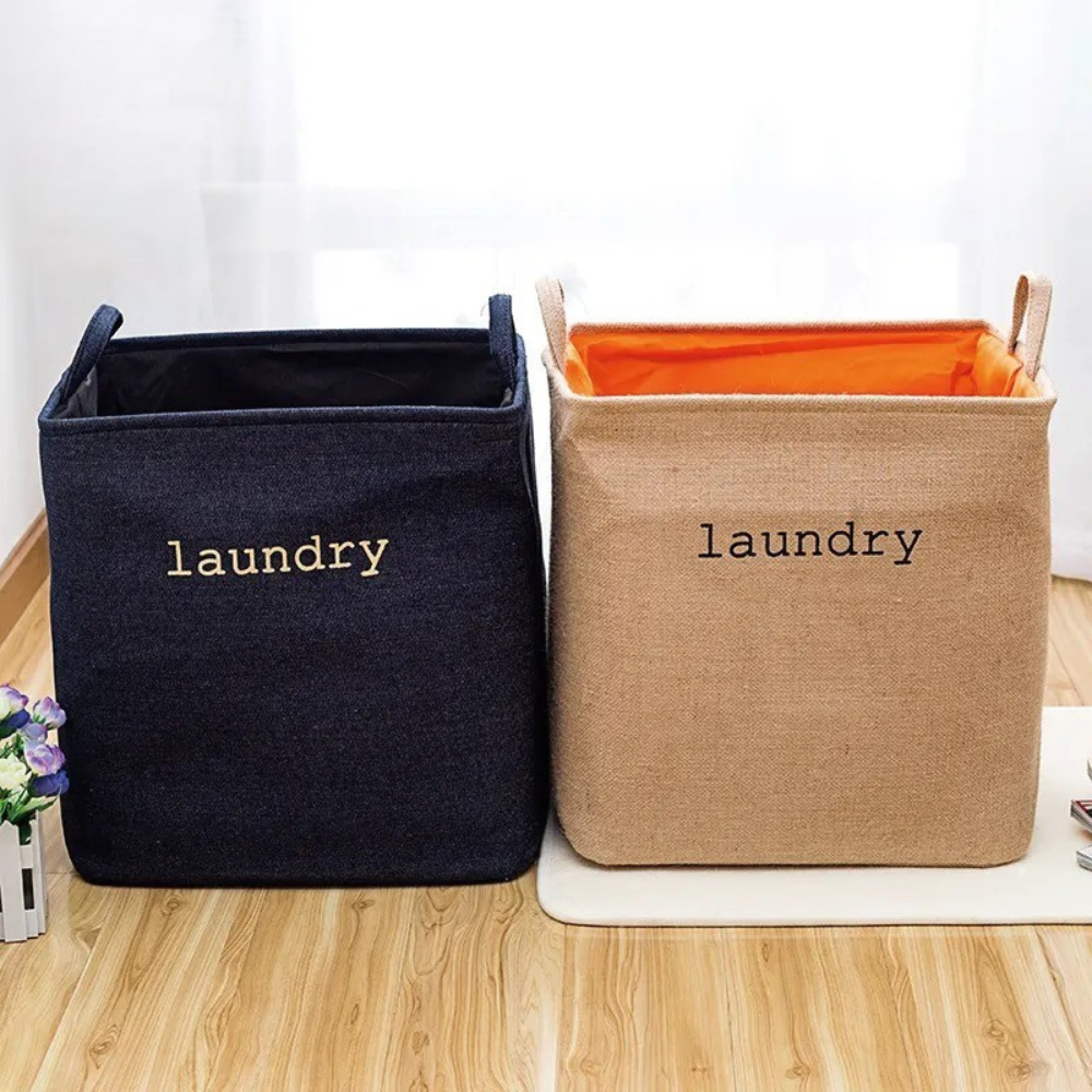 Органайзер-сумка для білизни у ванну кімнату для речей складаний, кошик для прання одягу з ручками темно-синій Кам'янець-Подільський - фото 8