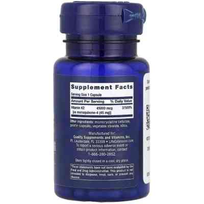 Вітамінно-мінеральний комплекс Life Extension Вітамін К2, 45 мг, Mega Vitamin K2, 30 капсул (LEX-24173) Вінниця