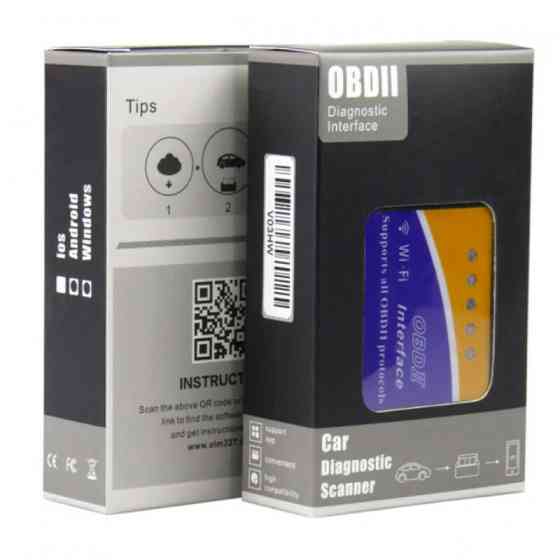 Автосканер діагностичний Elm SC03-L03 Elm327 v2.1 Wi-Fi (Чорний) Миколаїв