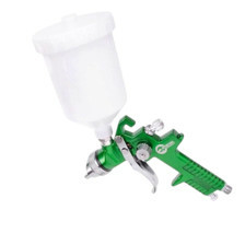 Пістолет фарбувальний HVLP d-1.3 з верх. пласт. бачком 600мл, зелений Мукачево - фото 2