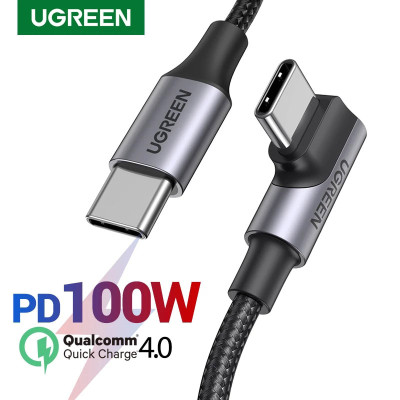 Дата кабель USB-C 2.0 to USB-C 3.0m 90° corner US334 black Ugreen (20583) Вінниця - фото 10