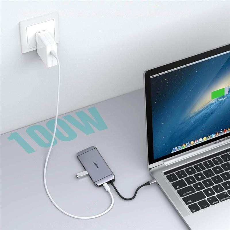 Концентратор Choetech HUB-M15 9 in 1 USB-C Multiport Adapter Сірий Харків - фото 3