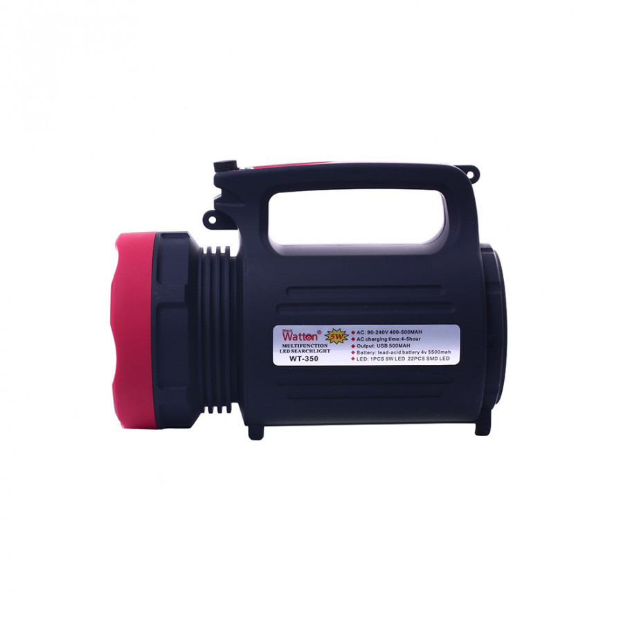 Фонарь-прожектор светодиодный аккумуляторный Watton WT-350 фонарик с режимом PowerBank Каменец-Подольский - изображение 7