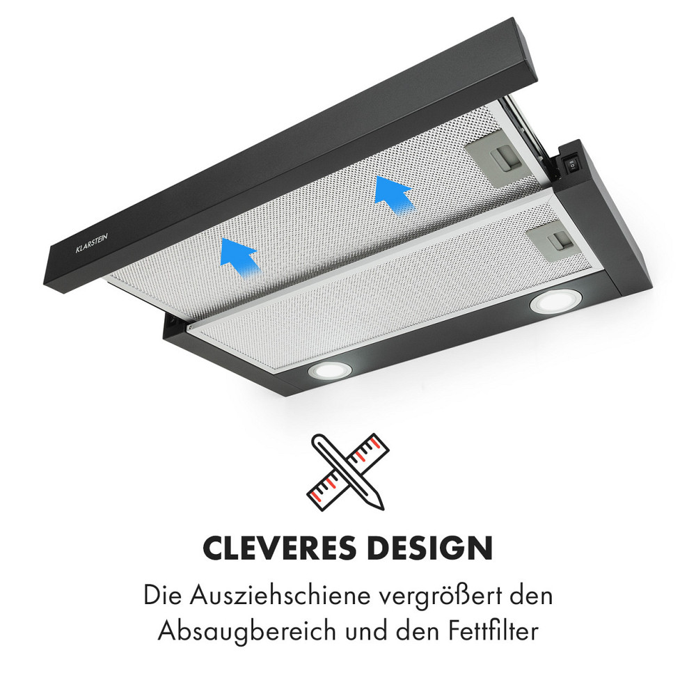 Вытяжка Viola нержавеющая сталь 59,6 см 612 м³/ч EEC A черный черный (Германия, читать описание) Ровно - изображение 6