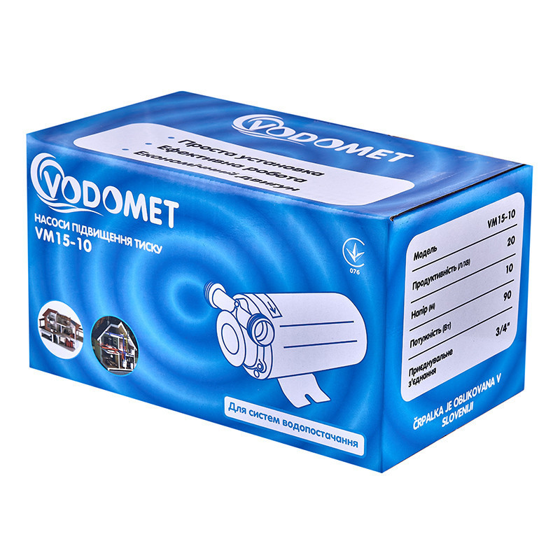 Насос підвищення тиску Vodomet VM15-10 Н=10М, Q=1,2кбМ, P=90Вт    ( VO4205 ) 23670 Харків - фото 8