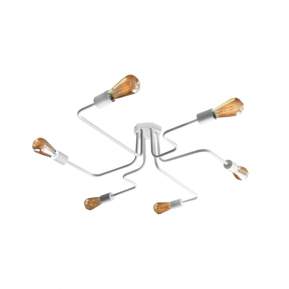 Стельова люстра павук біла на 6 ламп Maze NL 10084/6 W Одеса - фото 1