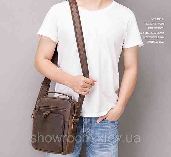Мужская кожаная сумка, барсетка на плечо Wild Leather (6014) Киев