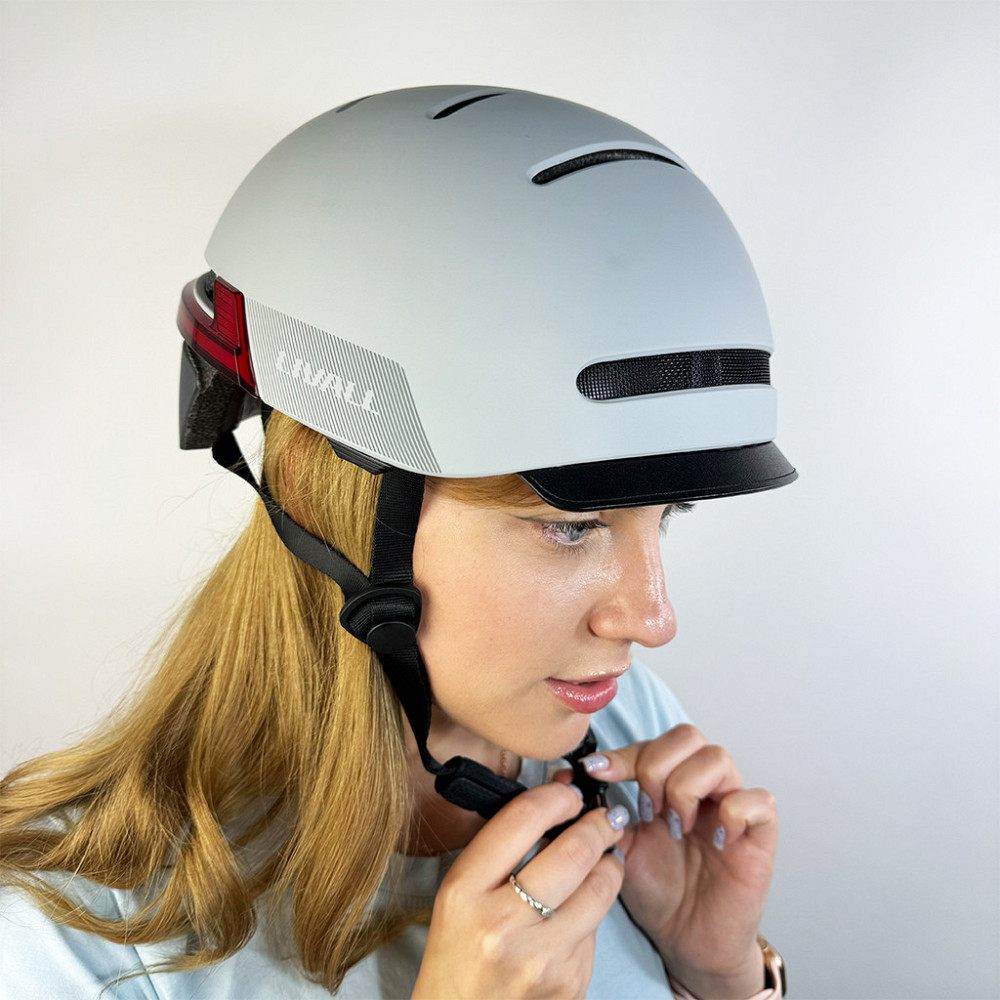 Захисний шолом Livall BH51M NEO (L) Sandstone Grey (57-61см), акустика, мікрофон, сигнали поворотів та стопів, додаток, пульт Київ - фото 11