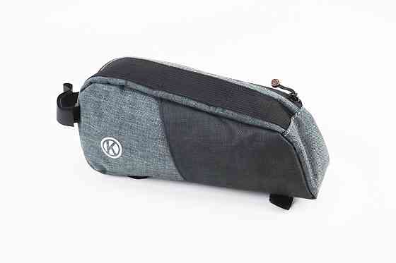 Сумка на раму 250х110х60мм, кріпл. на липучці, сіро-чорна Киев