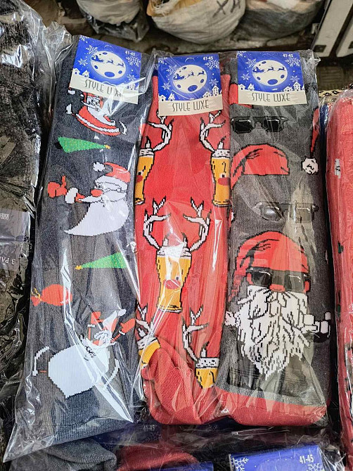 Шкарпетки новорічні в асортименті Style Luxe в наборі по 3 шт. Київ - фото 4