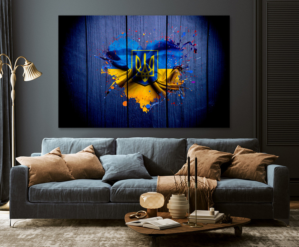 Картина холст в гостиную / спальню  Українське серце     MLP_210 50x100 см Киев - изображение 3