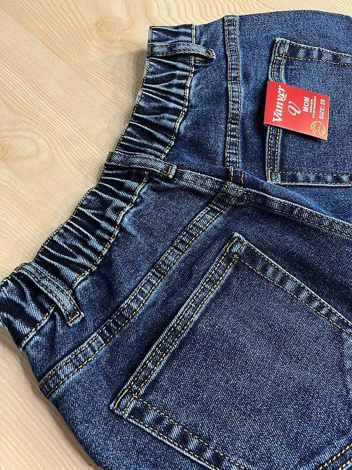 Джинси жіночі Vanver 8260 MOM з резинкою на талії і ременем сині, синій, З2, 32, 87 см, 120 см Київ - фото 12