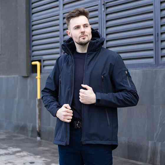 Куртка мужская демисезонная с капюшоном Нави Pobedov Motive Киев