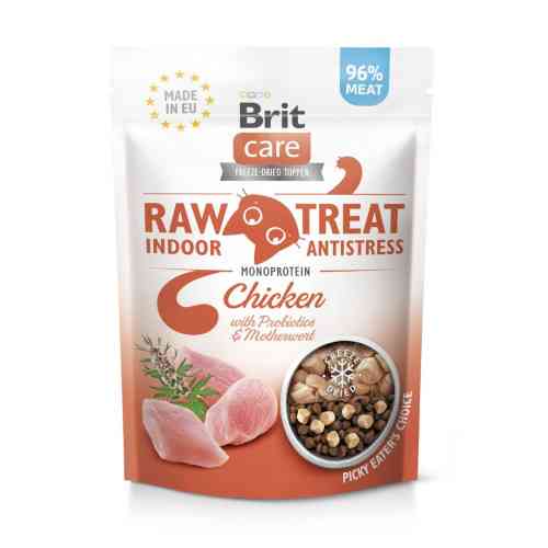Лакомство Brit Raw Treat Freeze-dried Indoor and Antistress д/домашних кошек д/успокоение курица 40 г Киев