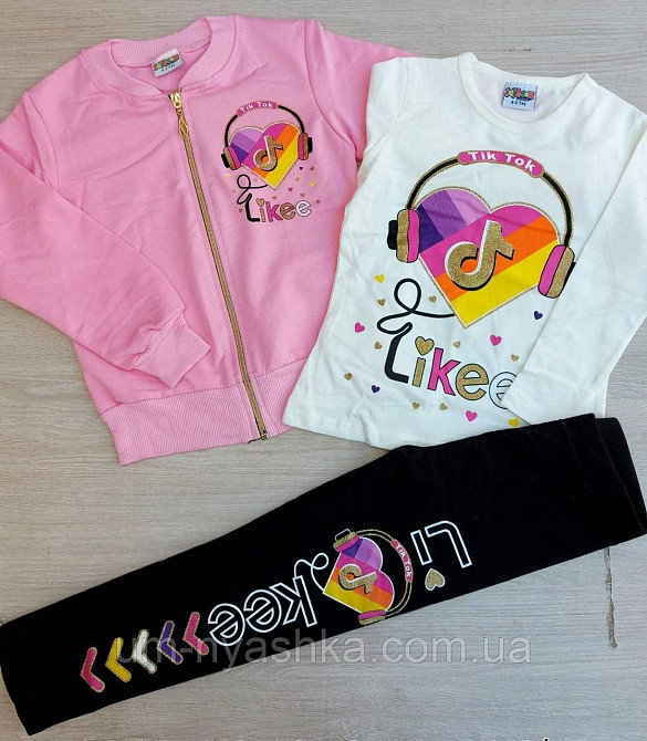 Спортивний костюм "Тік-Ток - Лайки" Likee м'ятний 104-110 Кривий Ріг - фото 3