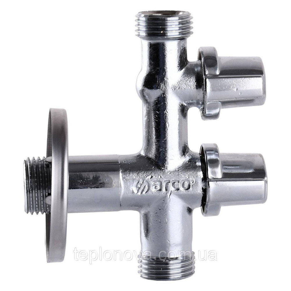 Кран кульовий кутовий подвійний ARCO 1/2"х1/2"х1/2| COMB15MAC Чернівці - фото 2