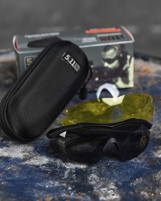 Очки тактические 3 сменных стекла мужские Одесса - изображение 6