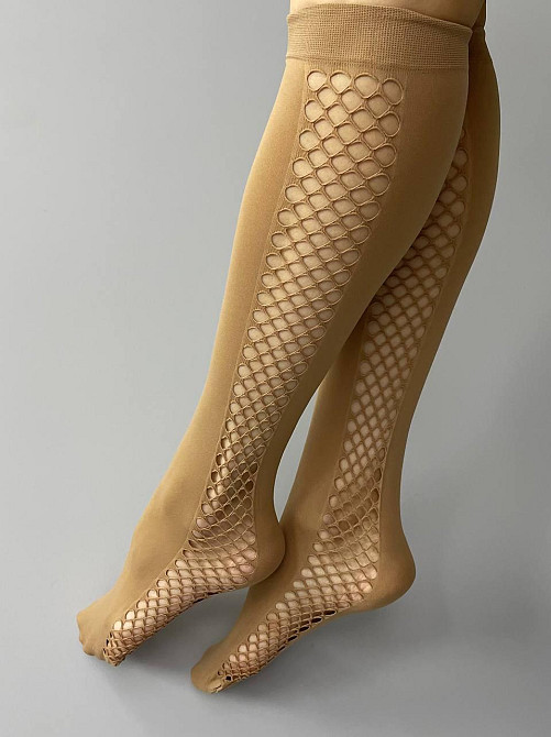 Гольф ексклюзивний Illisa 60 den мікрофібра сіточка — розмір 23-25, 2 пари беж Чернівці - фото 2