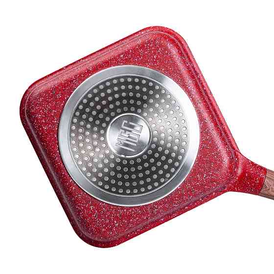 MGC Сковорода-гриль алюмінієва, квадратна, 2,5 л, з антипригарним покриттям, 24 см MGC Red HP-4 Киев