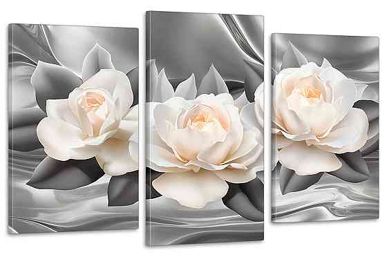 Модульная картина в гостиную / спальню Ніжні Троянди  Art-666_3 100x150 см Киев