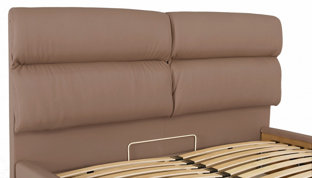 Кровать Двуспальная Oxford VIP 160 х 200 см Fly 2213 С дополнительной металлической цельносварной рамой Светло-коричневый Днепр - изображение 15