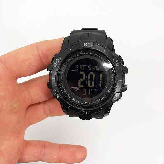 Чоловічі годинники з пластиковим ремінцем SKMEI 1475BK BLACK, Годинники військової тематики CD-46 Івано-Франківськ