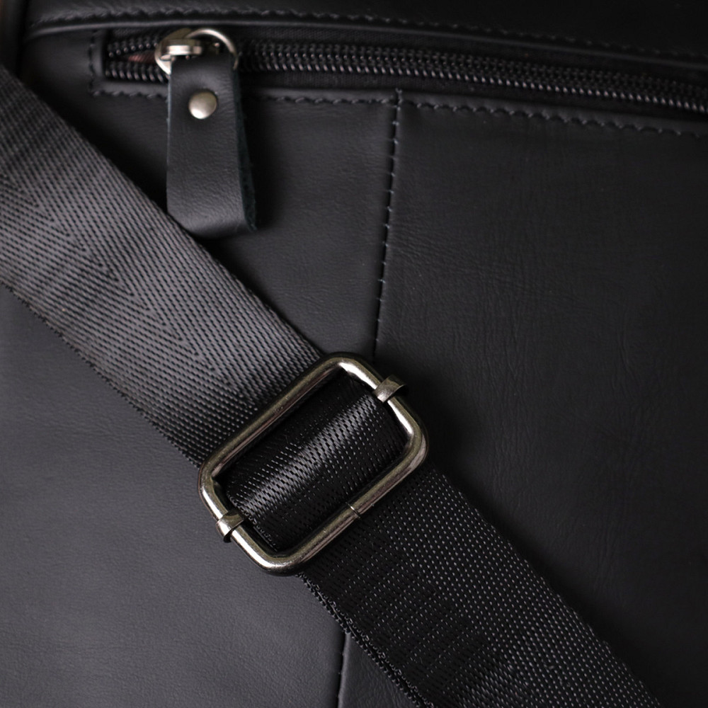 Деловая мужская сумка из натуральной кожи Черный (Vintage) Киев - изображение 4