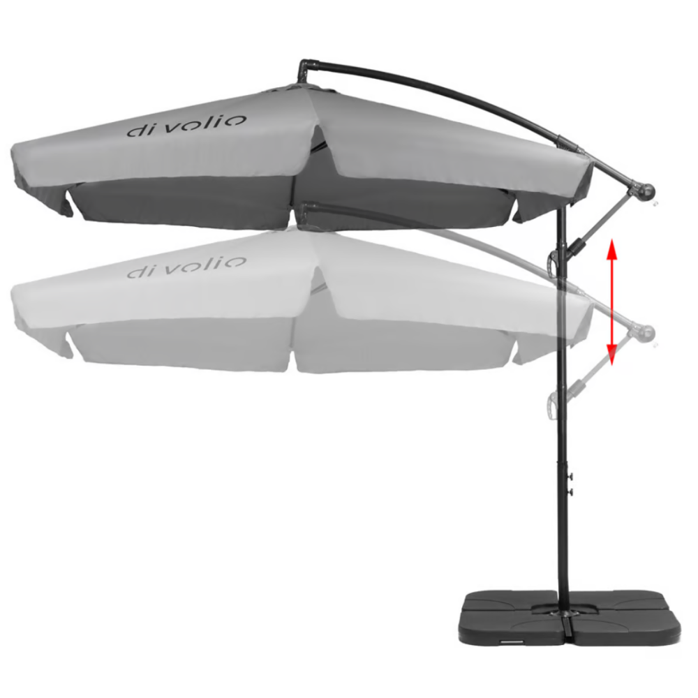Парасолька садова Di Volio EMPOLI 350см сіра+ Основа садової парасольки Киев - изображение 9