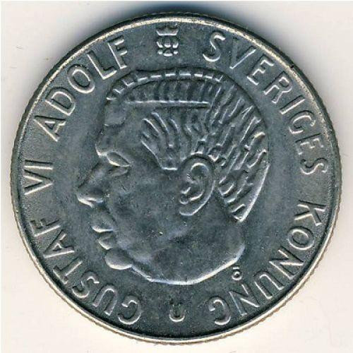 1 крона 1968-73 рік Швеція Полтава - фото 1