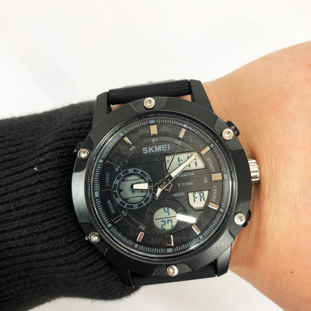 Водонепроницаемые часы с гарантией SKMEI 1757BKWT, Часы мужские спортивные с шагомером YR-35 Львов - изображение 6