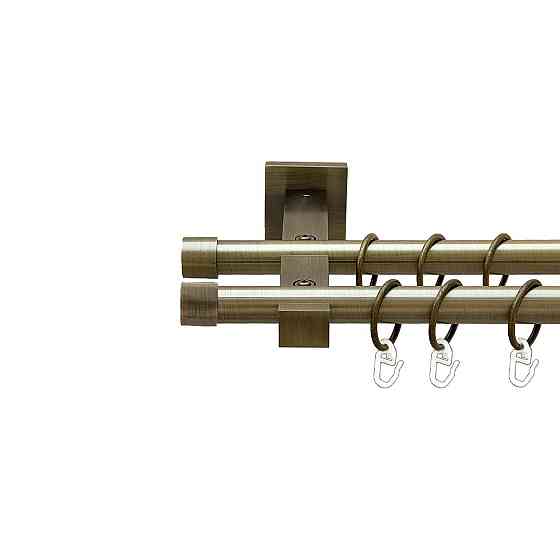 Карниз Orvit Заглушка металевий дворядний техно гладка труба кільце металеве Антик 19\19 мм 200 см (00-00026903) Львів