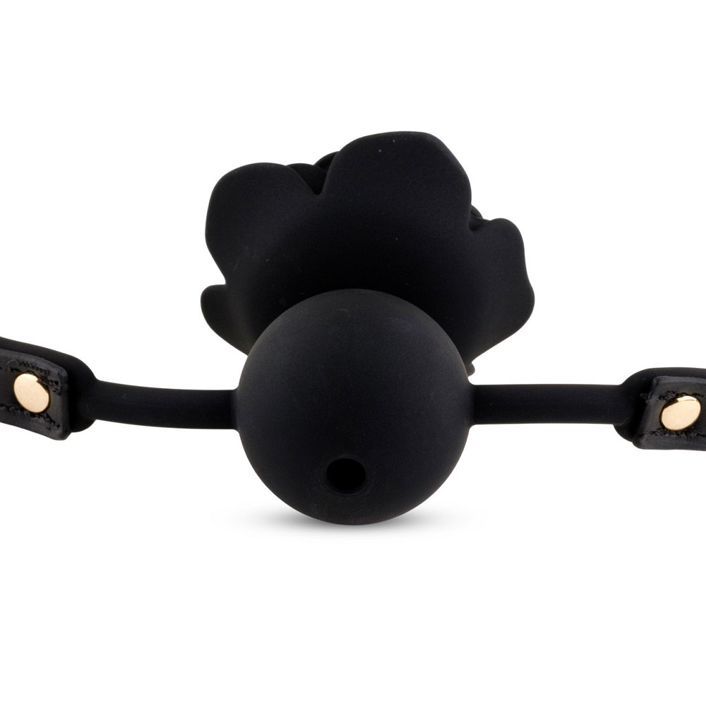 Кляп Black Rose Ball Gag, чорний Sex Aura Київ - фото 5