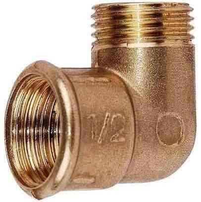 Угол 1/2'' наруж/внутр Украина, латунь Харьков