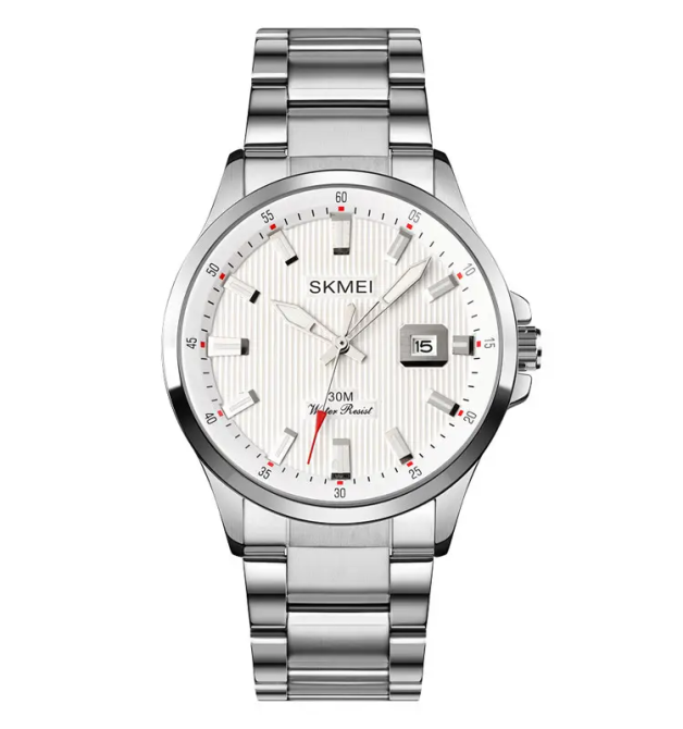 Чоловічий наручний годинник Skmei 1654 (Сріблясті на сталевому браслеті) Вінниця - фото 1
