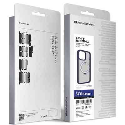 Чехол для мобильного телефона Armorstandart Unit Stand Apple iPhone 14 Pro Max Dark Blue (ARM70566) Винница
