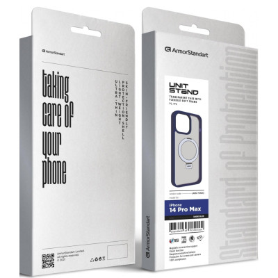Чехол для мобильного телефона Armorstandart Unit Stand Apple iPhone 14 Pro Max Dark Blue (ARM70566) Винница - изображение 2