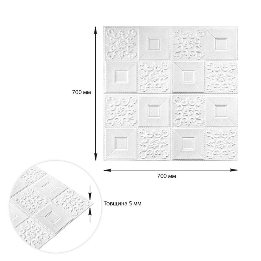 Декоративная самоклеящаяся 3D панель с фигурами Киев - изображение 3