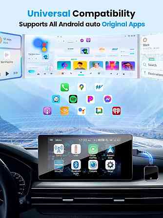 Бездротовий адаптер CarPlay Android Auto, WiFi, Bluetooth, для авто з 2016 року Android 10+, USB-A/T Київ